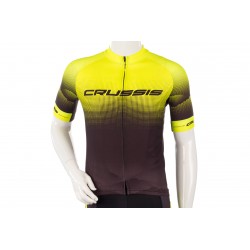 Crussis  Cyklistický dres CRUSSIS, krátký rukáv, černá/žlutá