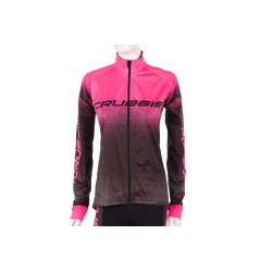 Crussis  Dámská cyklistická bunda CRUSSIS No-Wind, černá/růžová